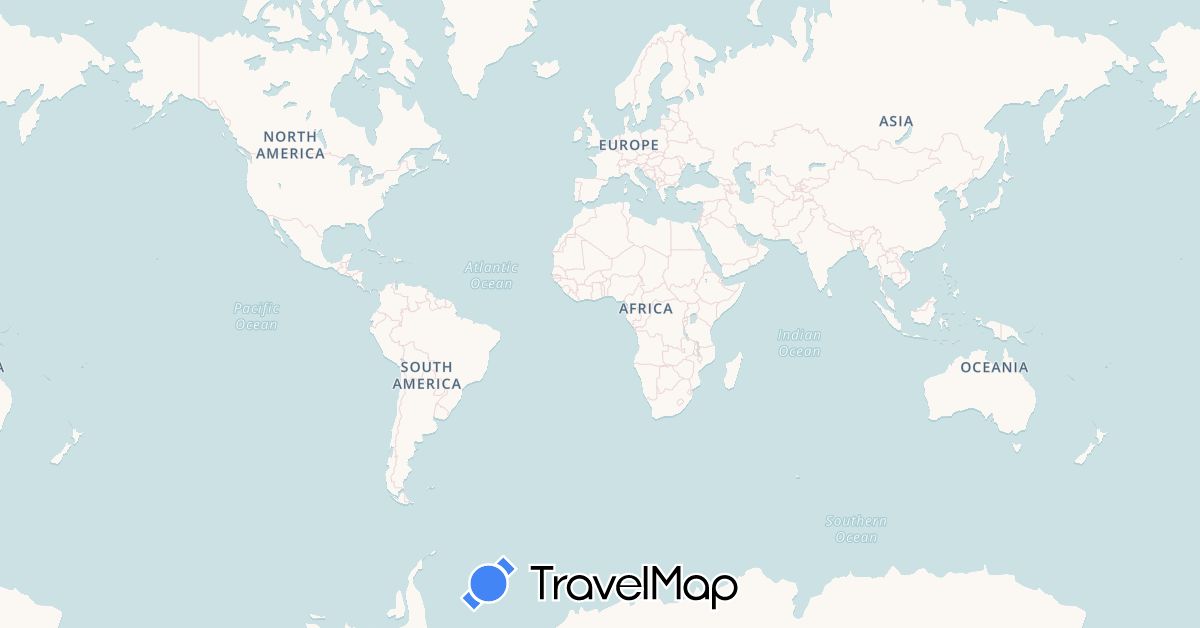 TravelMap itinerary: driving, plane in Colombia (South America)